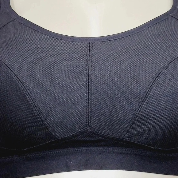 32D Felina 215152 Unity Unlined Wire Free Sports Bra Black NWT - Picture 6 of 6